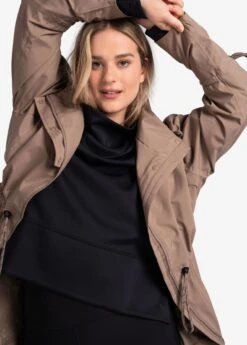 LOLE Piper Oversized Rain Jacket - Fossil -Lole Fashion Shop LUW0870 C213 6 1900x