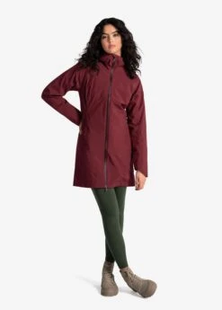 LOLE Element Long Rain Jacket - Port -Lole Fashion Shop LUW0871 R422 5 1900x