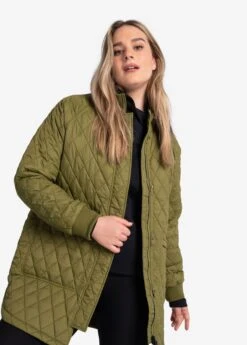 LOLE 3/4 Bomber Jacket - Tarragon -Lole Fashion Shop LUW0891 V794 5 1900x