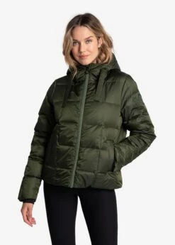 LOLE Puffy Shimmer Tech Winter Down Jacket - Kombu